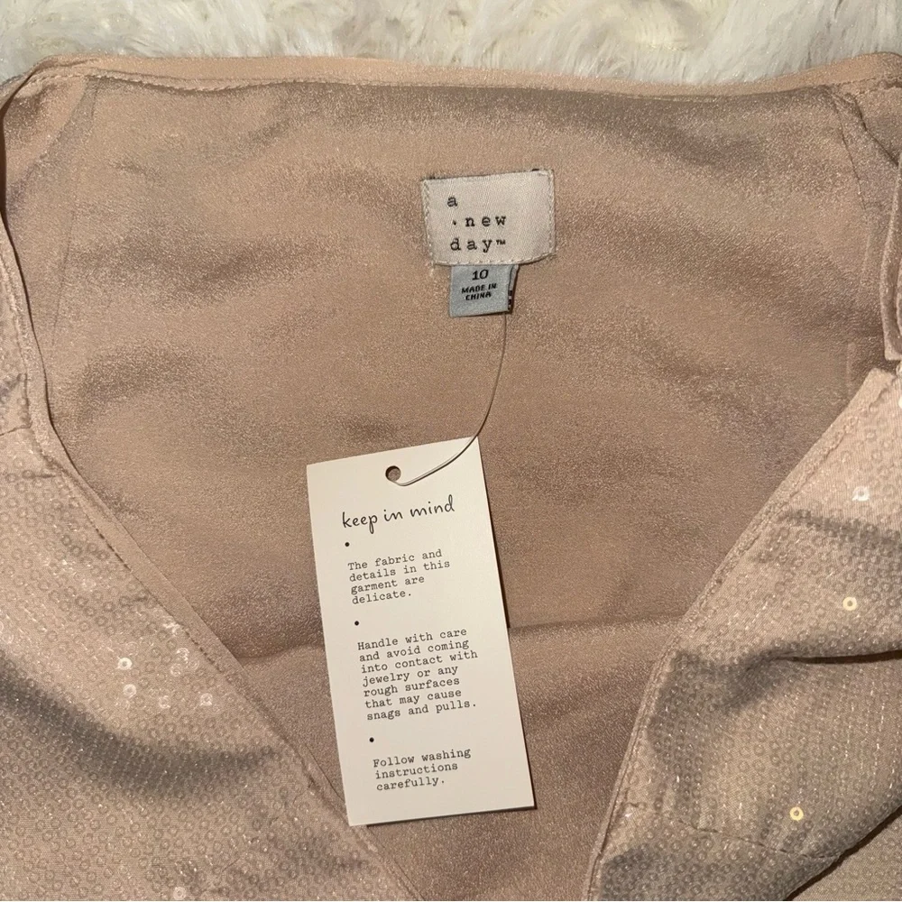 A New Day Sequin Beige Mini Skirt